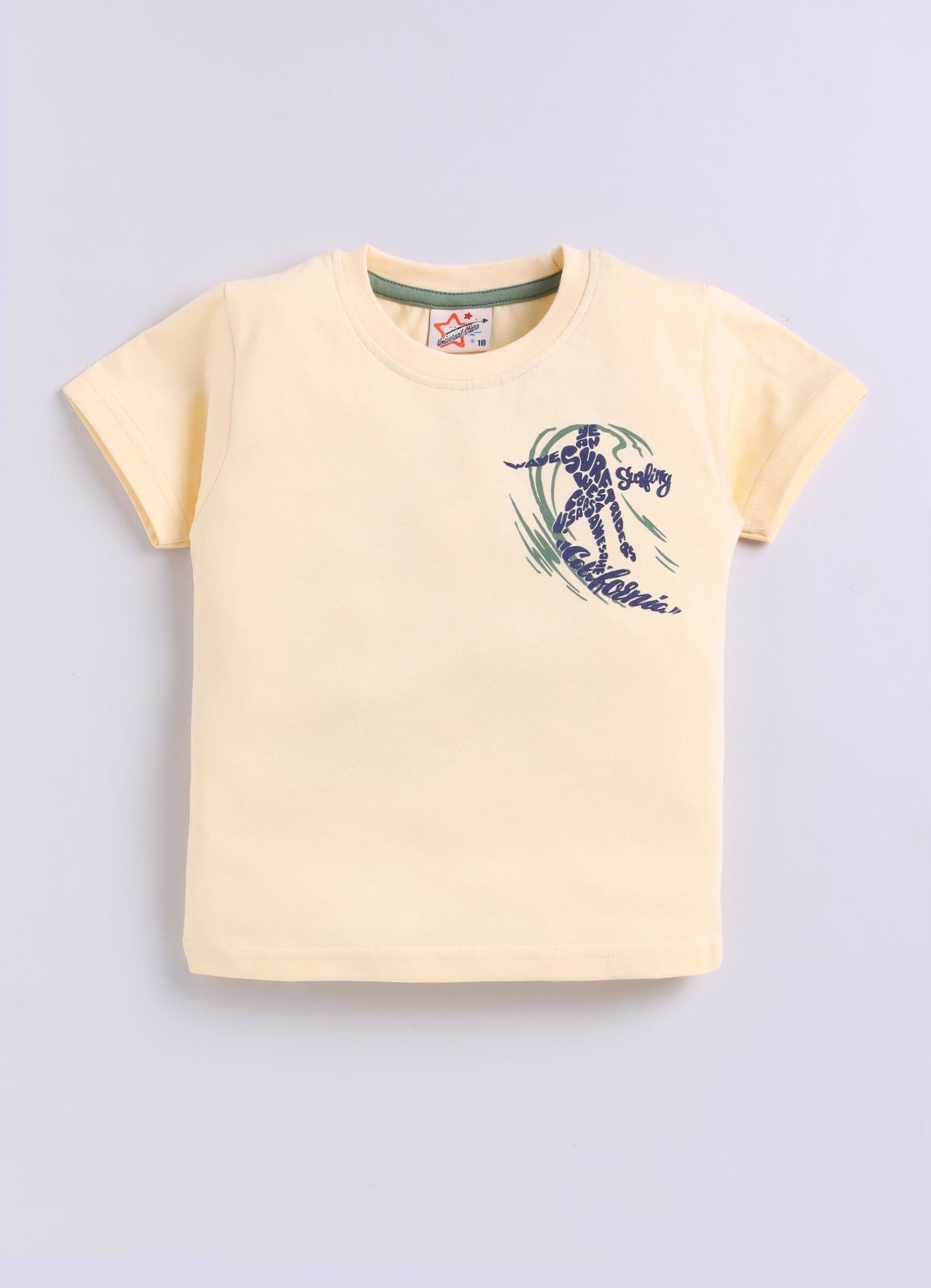 Mars Infiniti Pure Cotton Back Printed Half Sleeves T-Shirt and Half Pant Set for Boys Kids| Kids boys tshirt and half pant set|Coordinated Set for Unisex kids|Yellow