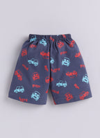 Mars Infiniti Baby Boys Pure Cotton Half Sleeve shoulder buttoned T-shirt & Shorts Set
