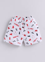 Mars Infiniti Baby Boys Pure Cotton Half Sleeve shoulder buttoned T-shirt & Shorts Set