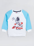 Mars Infiniti Full Sleeve Printed Baby Boys & Baby Girls Sweatshirt (White)