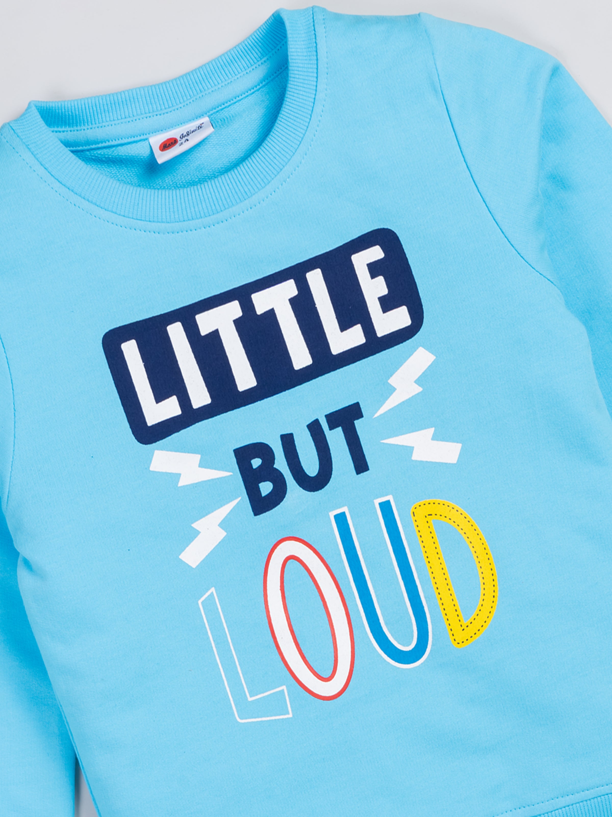 Mars Infiniti Full Sleeves Roundneck Winter Sweatshirt, Pack of 2, White, Sky Blue