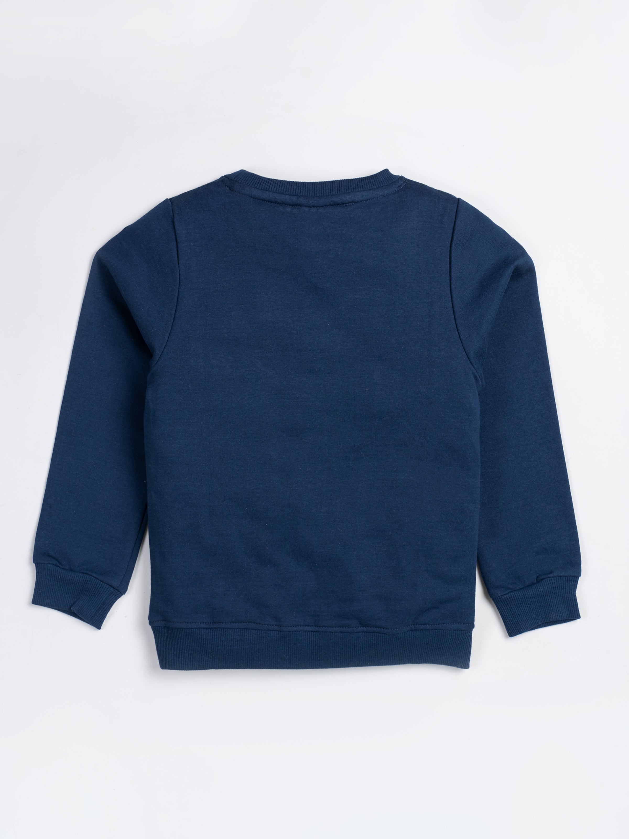 Mars Infiniti Roundneck Full Sleeve Printed Baby Boys & Baby Girls Sweatshirt (Navy Blue)