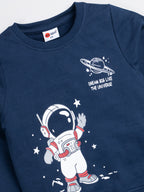 Mars Infiniti Roundneck Full Sleeve Printed Baby Boys & Baby Girls Sweatshirt (Navy Blue)