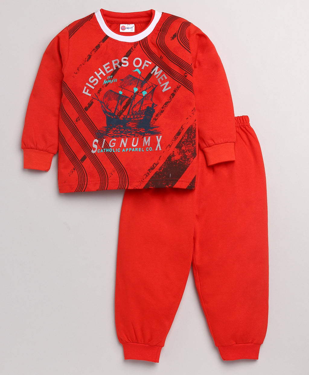 Mars Infiniti Boys & Girls Casual T-shirt Pant (Red)
