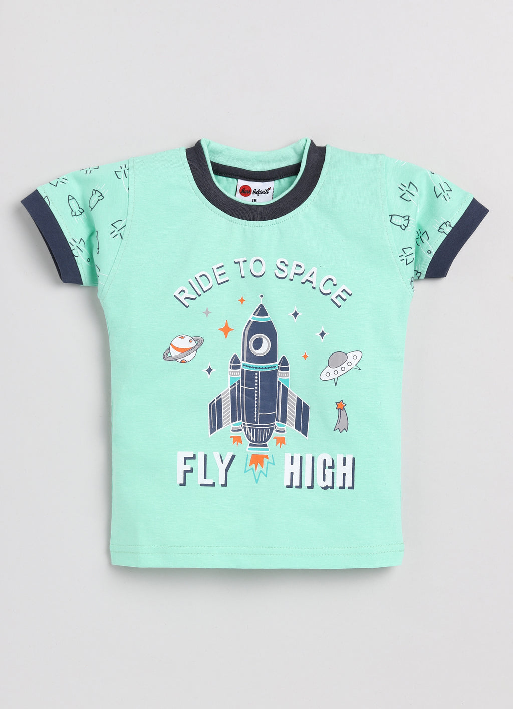 Mars Infiniti Boys Pure Cotton Half Sleeve T-shirt & Shorts Set