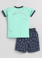 Mars Infiniti Boys Pure Cotton Half Sleeve T-shirt & Shorts Set