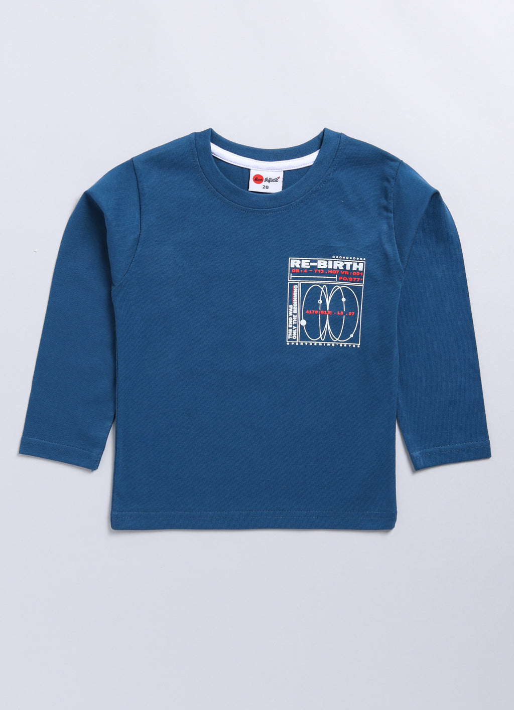 Mars Infiniti Boys Printed Pure Cotton Regular T Shirt (Dark Blue, Pack of 1)