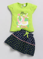 Mars Infiniti Baby Girls Casual Top Capri (Yellow, Green, Pink)