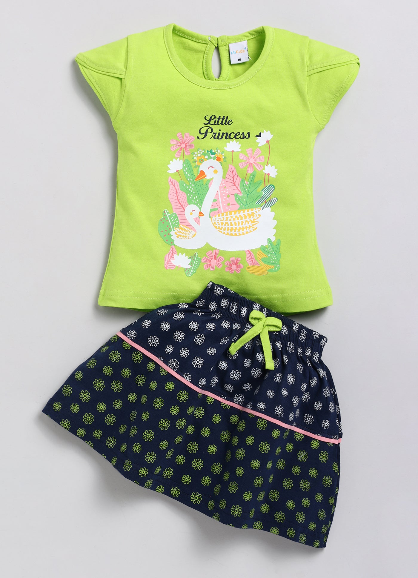 Mars Infiniti Girls Casual Top Skirt (Green)