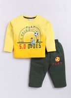 Mars Infiniti Boys Casual T-shirt Track Pants (Yellow)