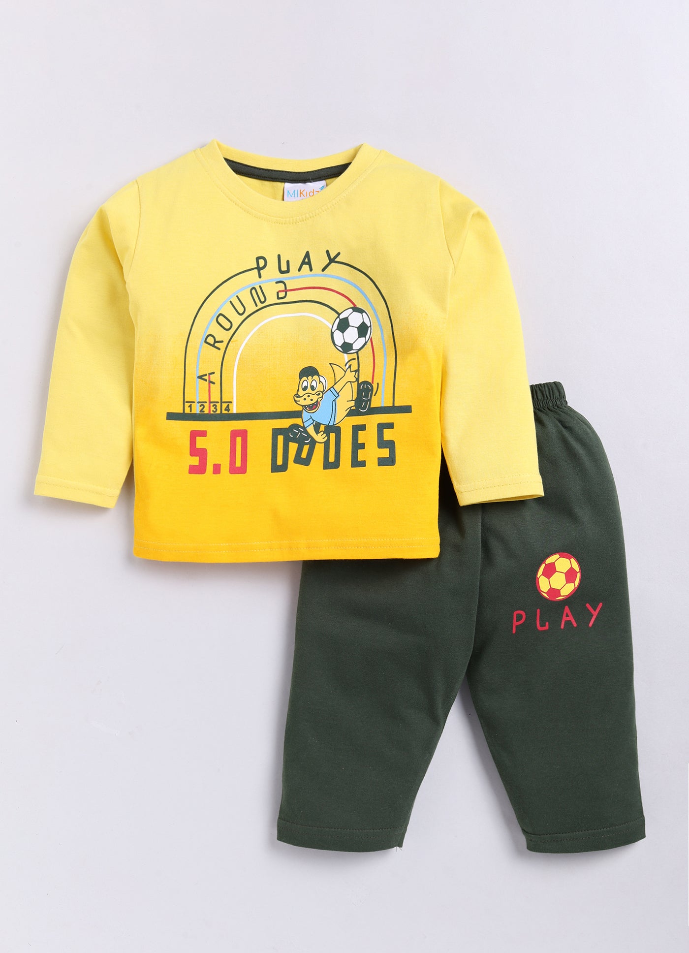 Mars Infiniti Boys Casual T-shirt Track Pants (Yellow)