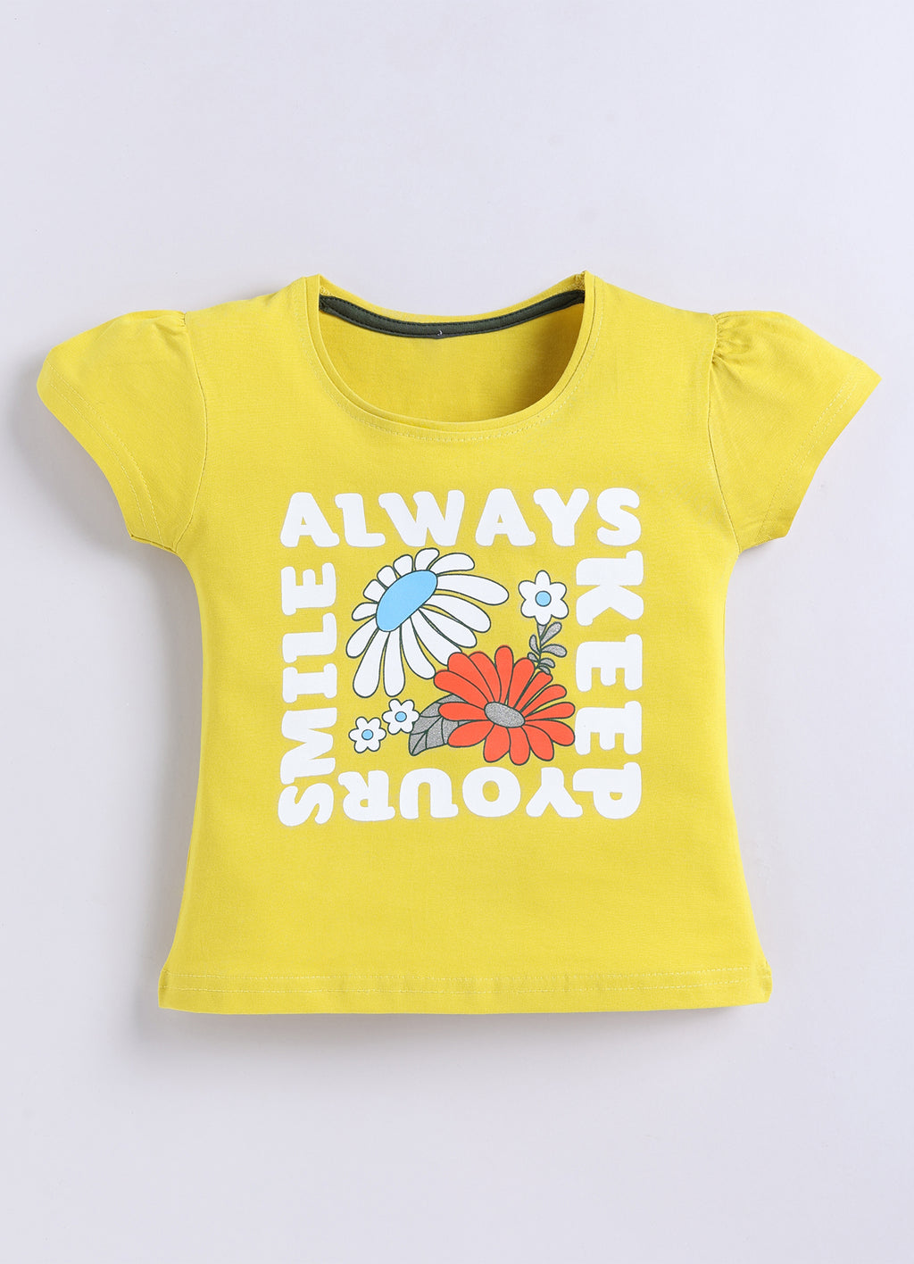 Mars Infiniti Girls Printed Pure Cotton Regular T Shirt (Multicolor, Pack of 5)
