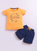 Mars Infiniti Baby Girls Casual Top Shorts (orange, deep blue)
