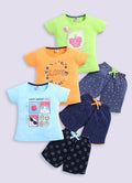 Mars Infiniti Baby Girls Casual Top Capri (light green, sky blue, orange)