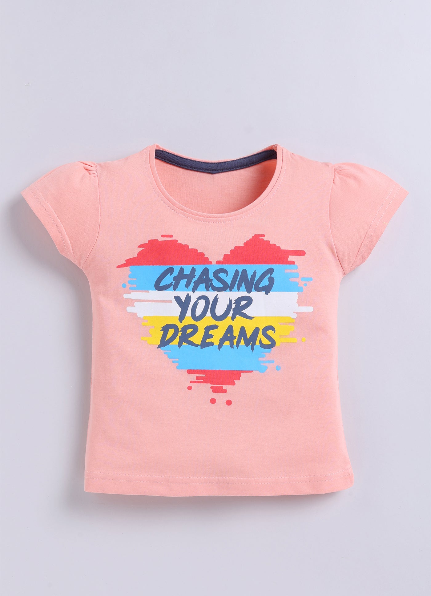 Mars Infiniti Girls Graphic Print Pure Cotton Regular T Shirt (Pink, Pack of 1)