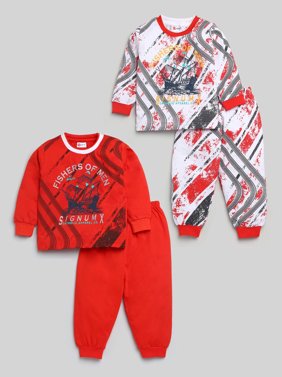 Mars Infiniti Boys & Girls Casual T-shirt Pant (Red)