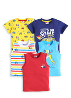 Mars Infiniti Boys & Girls Graphic Print Pure Cotton Regular T Shirt - Pack of 5