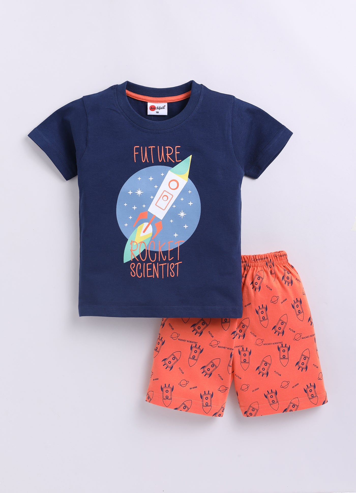 Mars Infiniti Boys Pure Cotton Half Sleeve T-shirt & Shorts Set