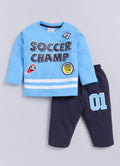 Mars Infiniti Boys Casual T-shirt Track Pants (Blue)