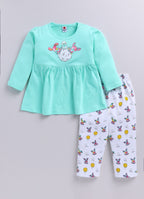 Mars Infiniti Baby Girls Casual Dress Pant (Mint Green, White)