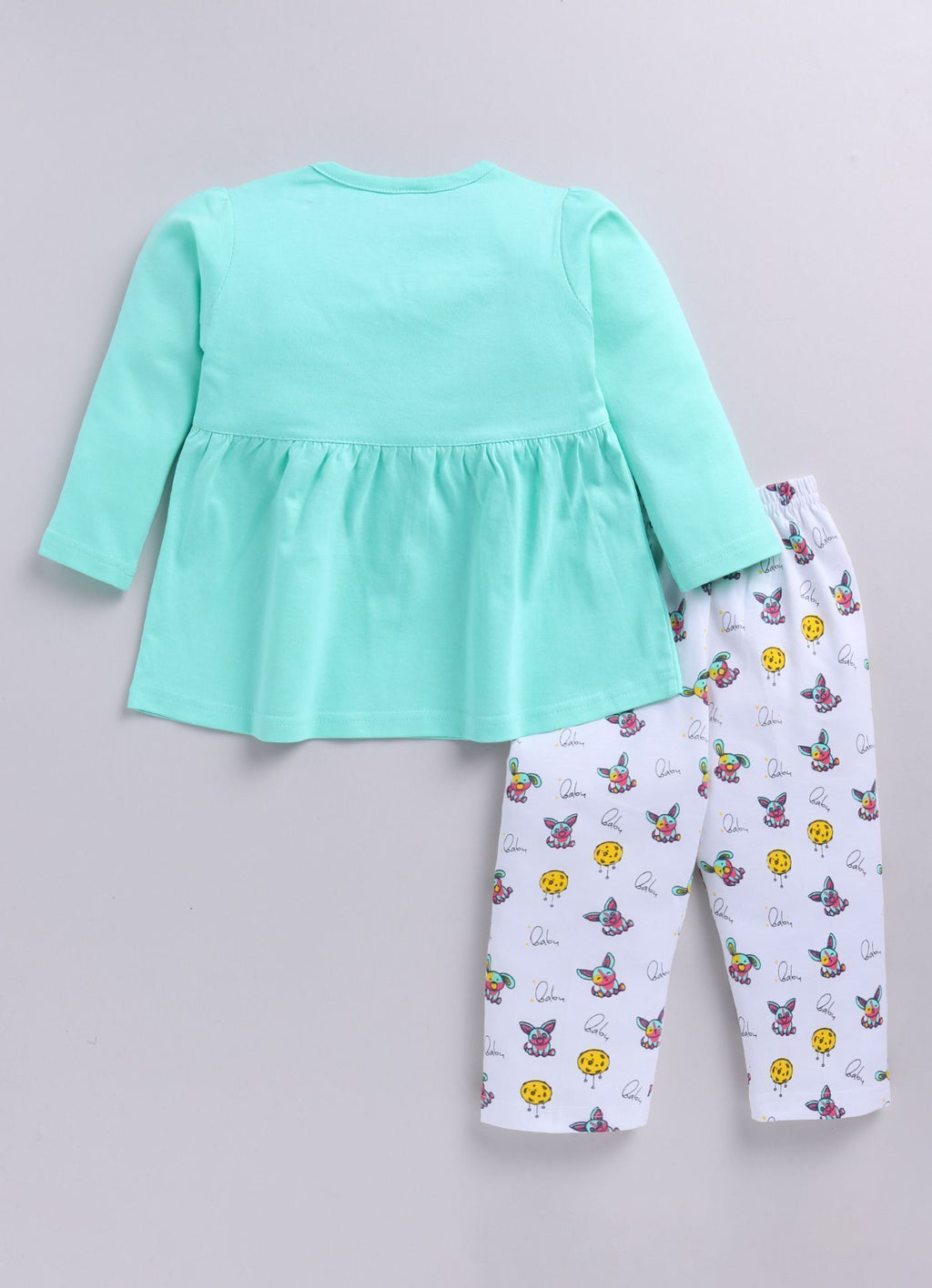 Mars Infiniti Baby Girls Casual Dress Pant (Mint Green, White)