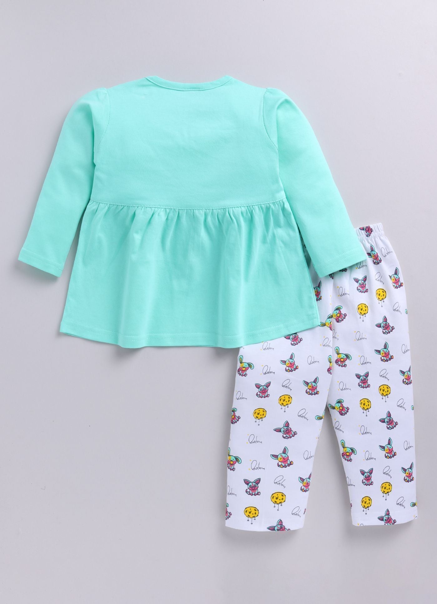 Mars Infiniti Baby Girls Casual Dress Pant (Mint Green, White)