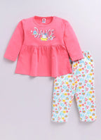 Mars Infiniti Baby Girls Casual Dress Pant (Pink, White)