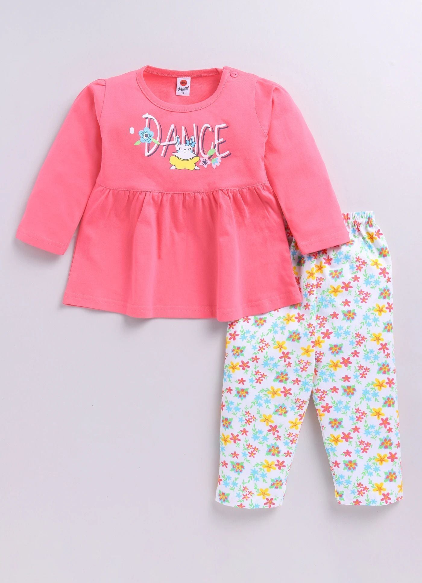 Mars Infiniti Baby Girls Casual Dress Pant (Pink, White)