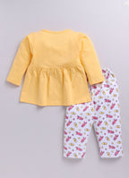 Mars Infiniti Baby Girls Casual Dress Pant (Yellow, White)