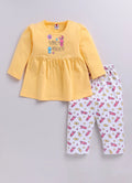 Mars Infiniti Baby Girls Casual Dress Pant (Yellow, White)
