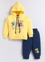 Mars Infiniti Boys & Girls Casual Sweatshirt Sweatpant (Yellow, Navy Blue)