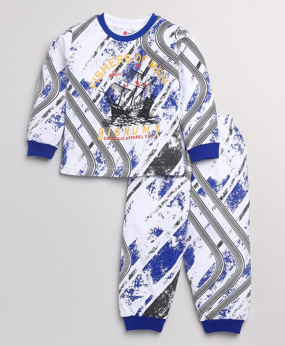 Mars Infiniti Boys & Girls Casual T-shirt Pant (Blue)
