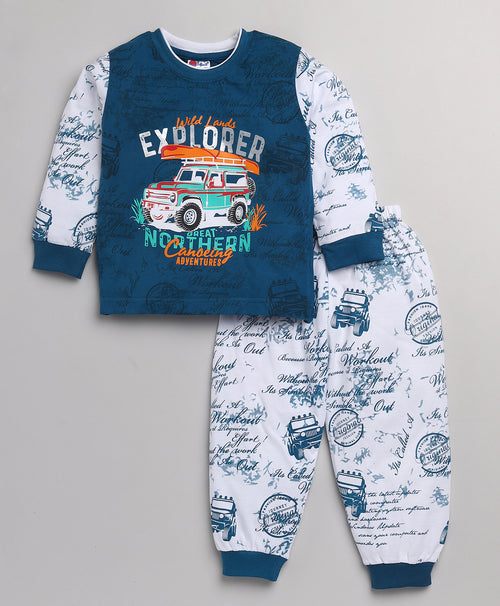 Mars Infiniti Boys & Girls Casual T-shirt Pant (Navy Blue)