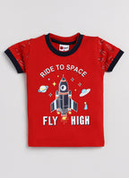 Mars Infiniti Boys Pure Cotton Half Sleeve T-shirt & Shorts Set