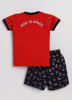 Mars Infiniti Boys Pure Cotton Half Sleeve T-shirt & Shorts Set