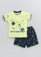 Mars Infiniti Boys Pure Cotton Half Sleeve T-shirt & Shorts Set