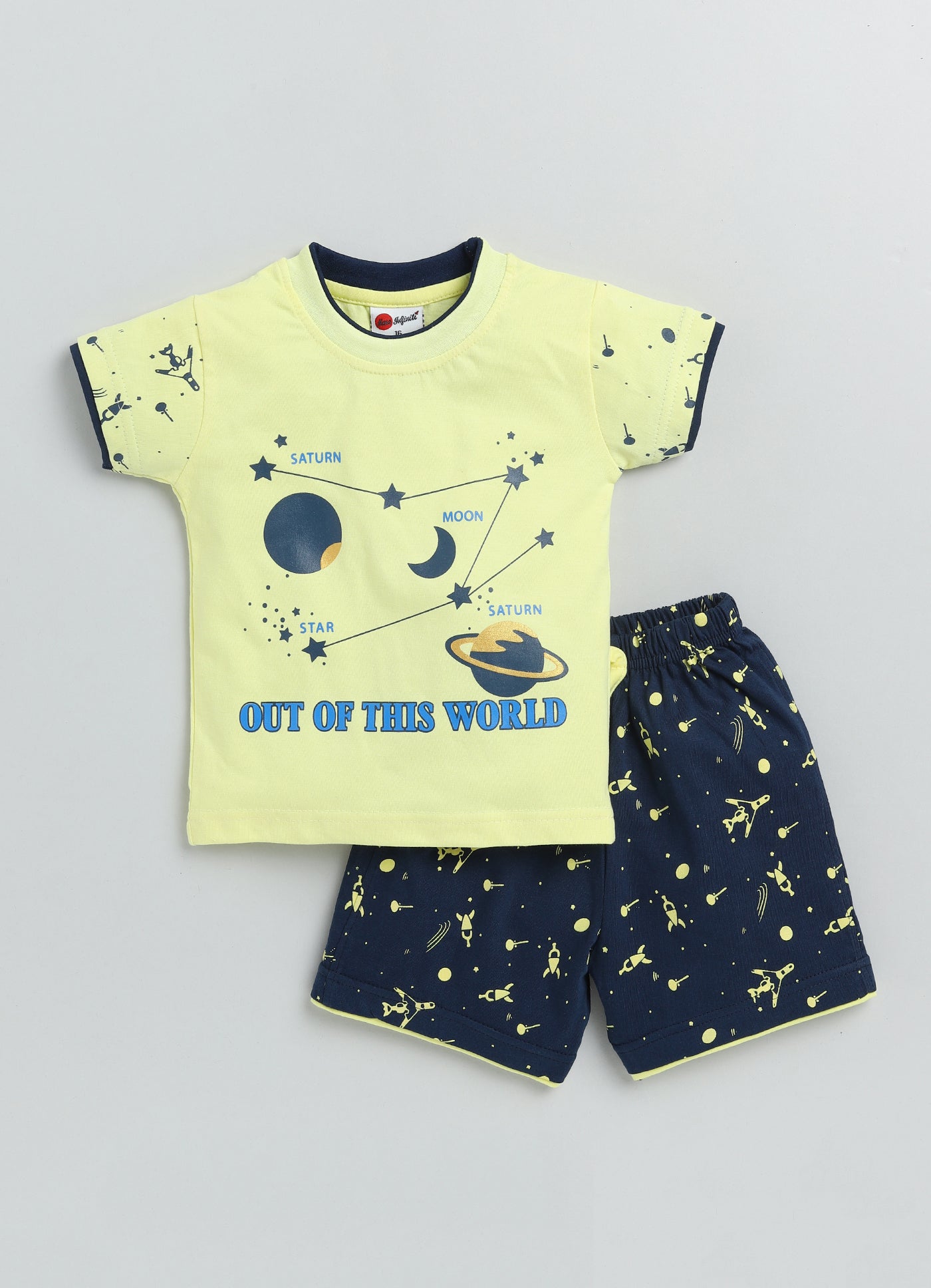 Mars Infiniti Boys Pure Cotton Half Sleeve T-shirt & Shorts Set