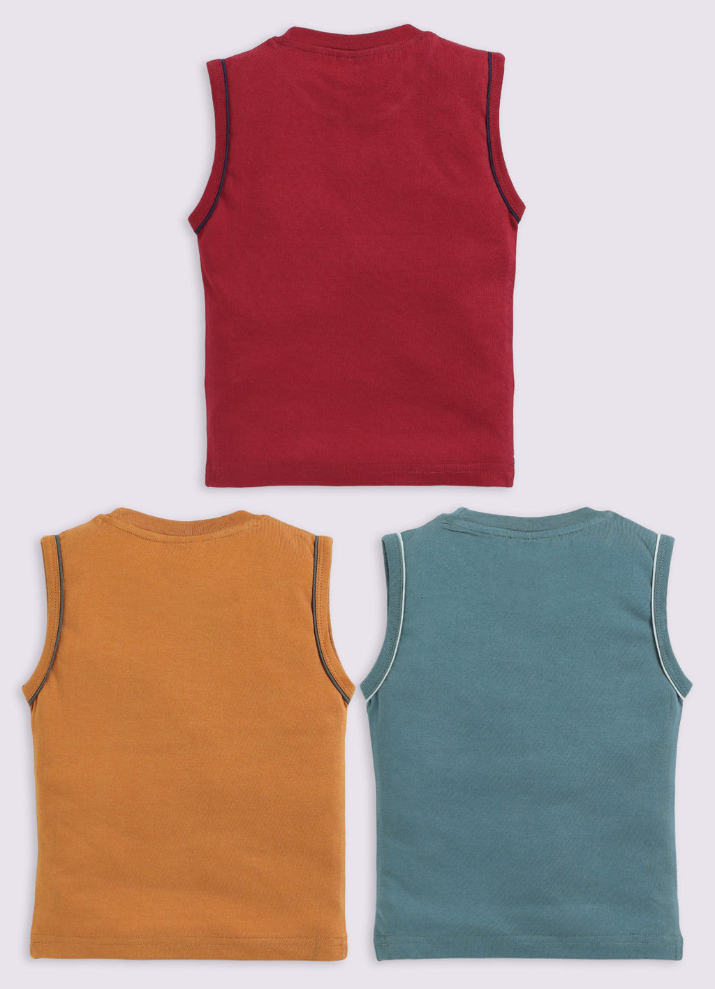 Mars Infiniti Boys Printed Pure Cotton Regular T Shirt - Pack of 3