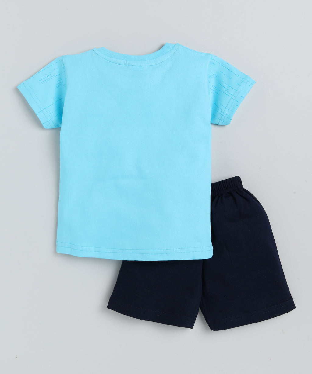 Mars Infiniti Boys Pure Cotton Half Sleeve T-shirt & Shorts Set