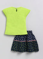 Mars Infiniti Girls Casual Top Skirt (Green)