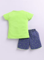Mars Infiniti Baby Girls Casual Top Shorts (Light Green, blue)