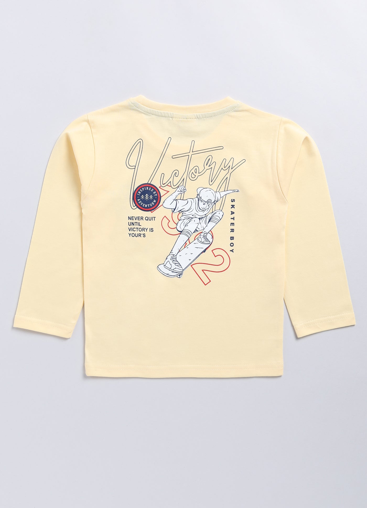 Mars Infiniti Boys Printed Pure Cotton Regular T Shirt (Yellow, Pack of 1)