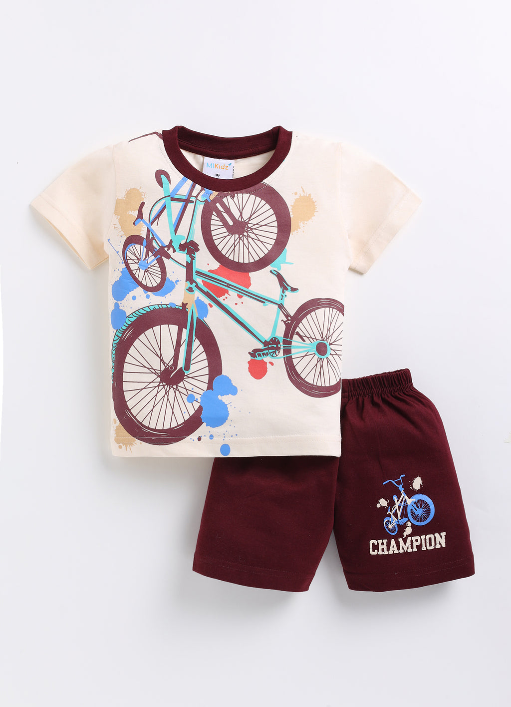 Mars Infiniti Boys Pure Cotton Half Sleeve T-shirt & Shorts Set