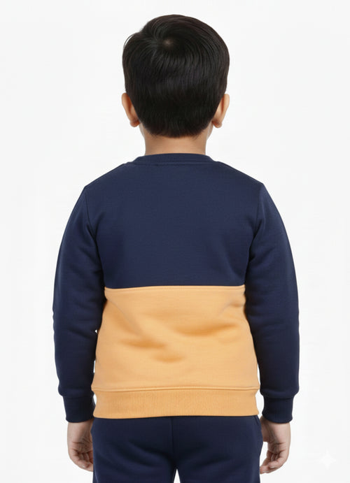 Mars Infiniti Full Sleeve Printed Boys & Girls Winter Sweatshirt (Deep Blue)