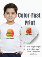Mars Infiniti Winter Full Sleeve Printed  Boys &Girls Sweatshirt (White)