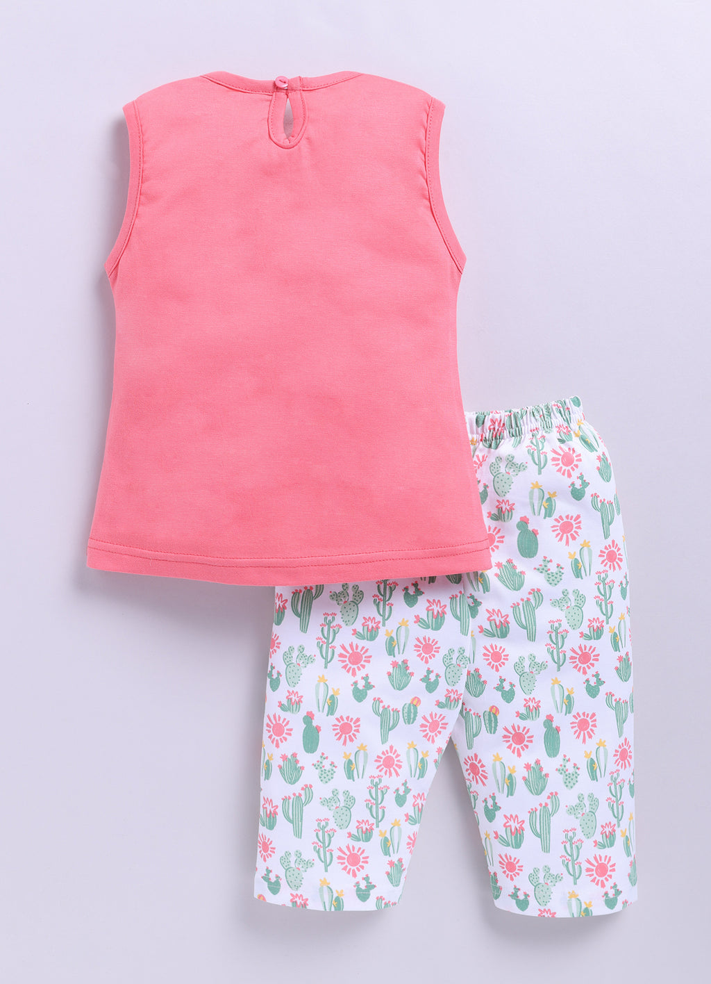 Mars Infiniti Baby Girls Casual Top Capri (Deep Pink, white)