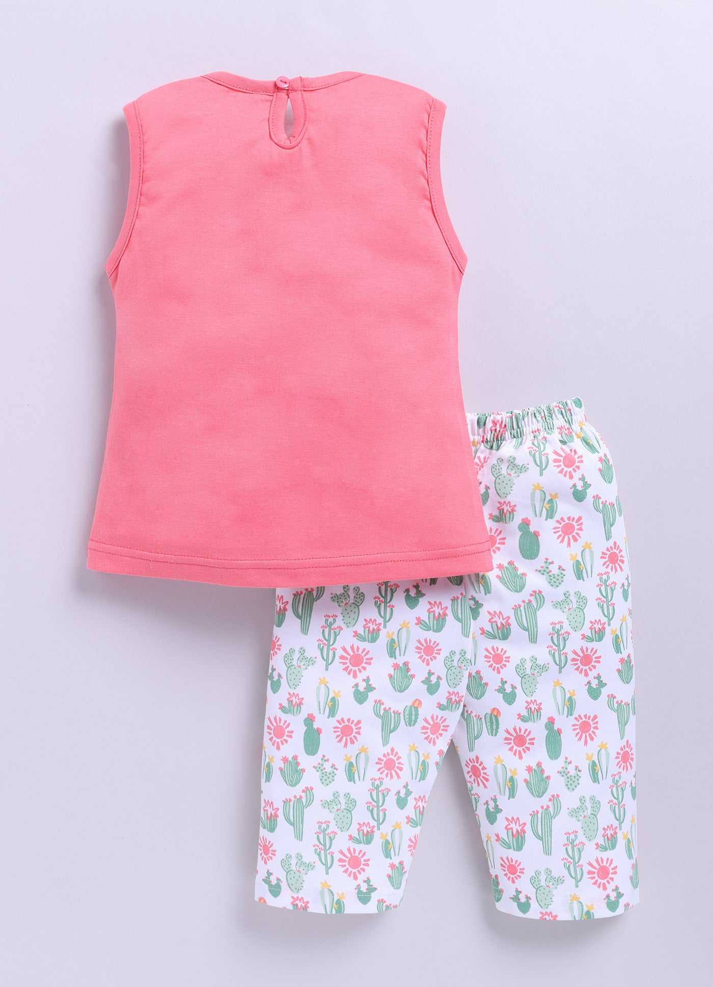Mars Infiniti Baby Girls Casual Top Capri (Deep Pink, white)