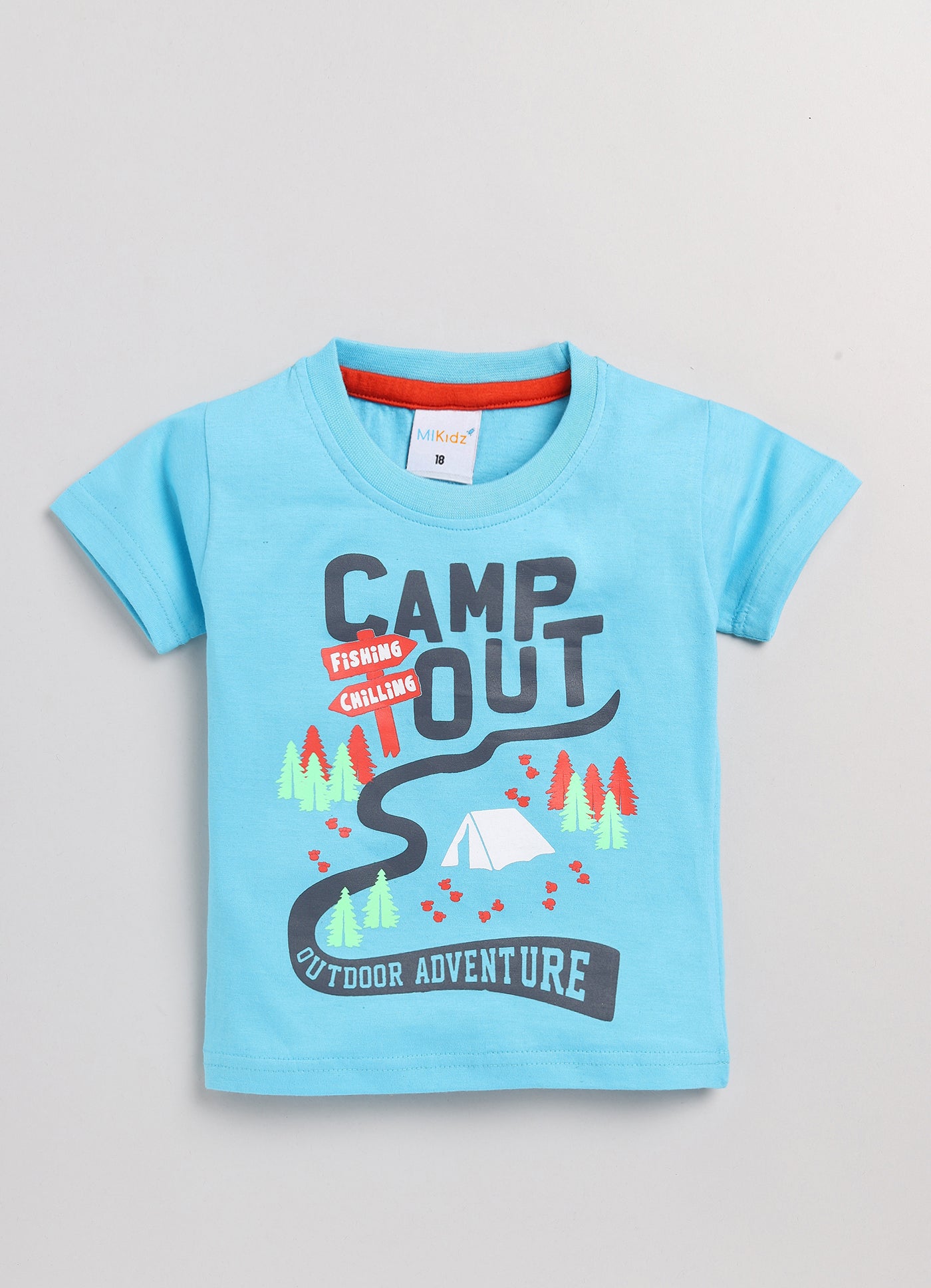 Mars Infiniti Blue Color Stylish Half T Shirt - Mustard