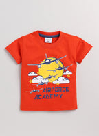 Mars Infiniti Blue Color Stylish Half T Shirt - Mustard