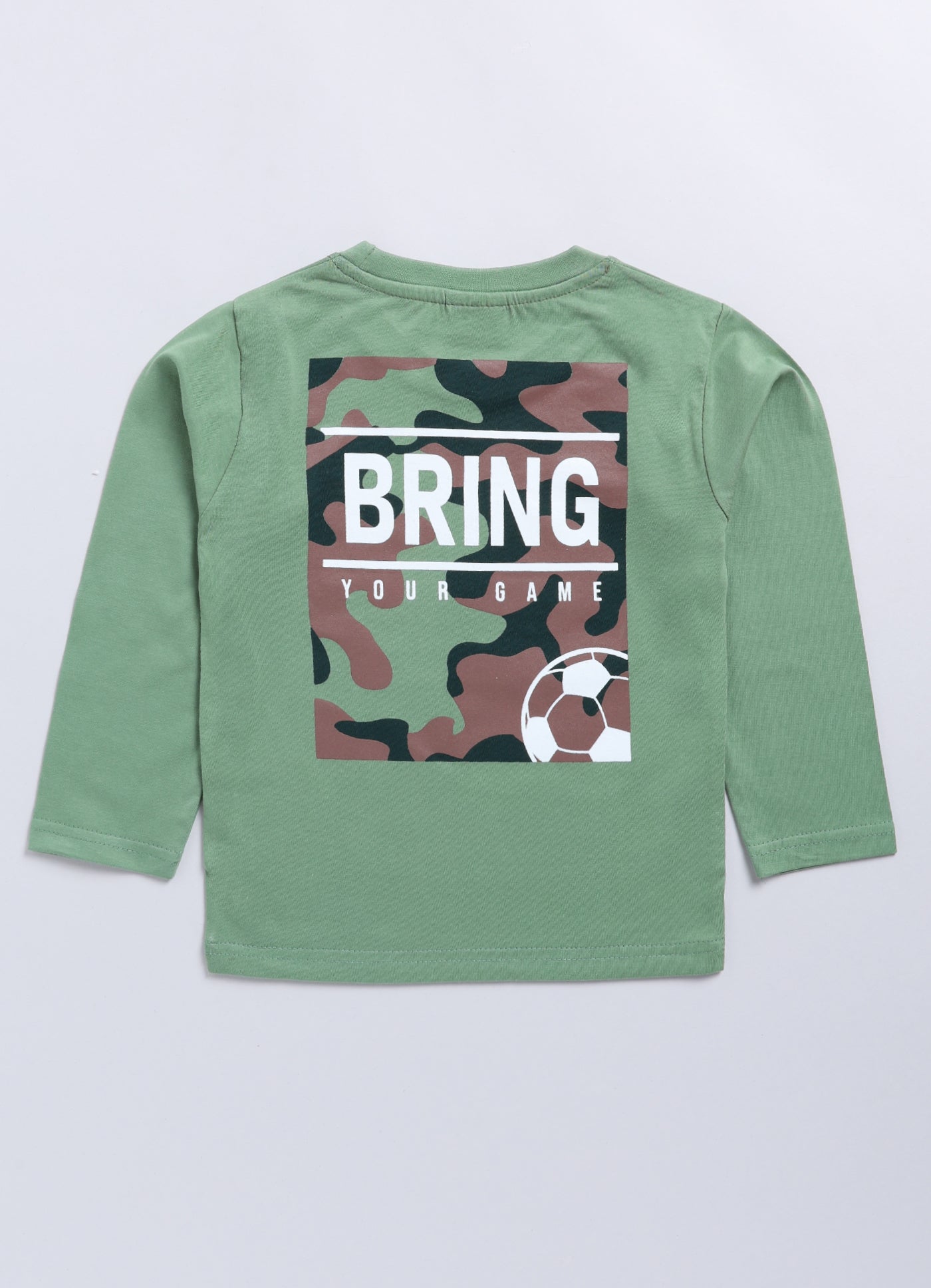 Mars Infiniti Boys Printed Pure Cotton Regular T Shirt (Light Green, Pack of 1)